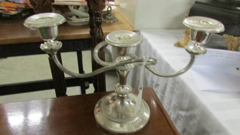 Two silver plate candelabra. - Image 3 of 3