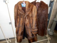 2 fur coats, 1 size 12,