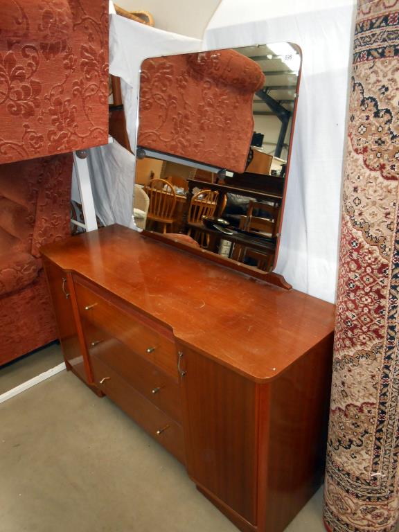 A mirror back dressing table