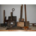 A quantity of wooden hammers etc.