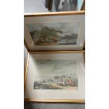 A good pair of gilt framed and glazed hunting prints, 64.5 x 51.5 cm.