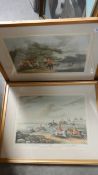 A good pair of gilt framed and glazed hunting prints, 64.5 x 51.5 cm.