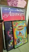 3 framed foreign Disney posters including large Italian The Aristocats,