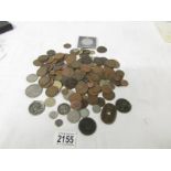 A good collection of old coins including Victorian pennies, cartwheel pennies, 1967 half dollar,
