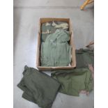 A quantity of military clothing and fatiques
