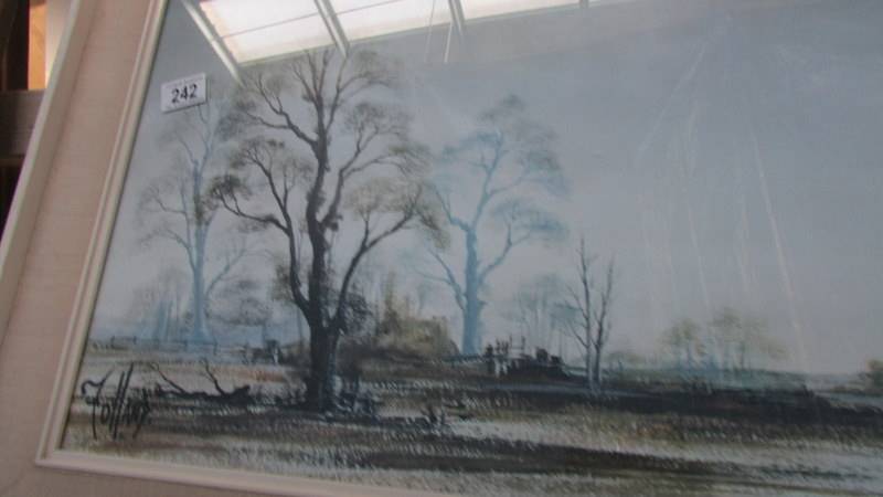 A framed and glazed rural watercolour signed Fullan. - Image 3 of 4
