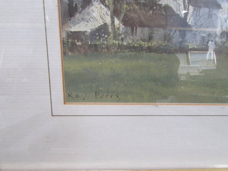 A framed and glazed print entitled 'The Opening Match' from a painting by Roy Perry R I. Image 56. - Image 4 of 4