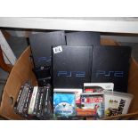 4 PS2 consoles, (no leads/controllers) and mixed games,