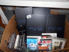 4 PS2 consoles, (no leads/controllers) and mixed games,