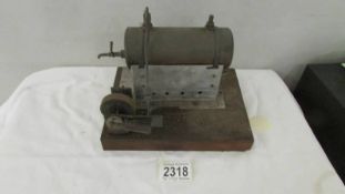 A model stationery steam engine.