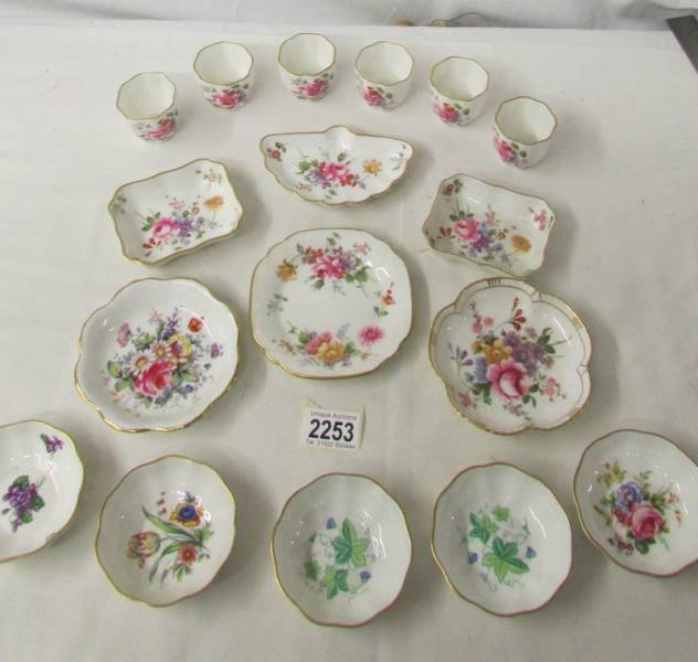17 pieces of Royal Crown Derby porcelain.