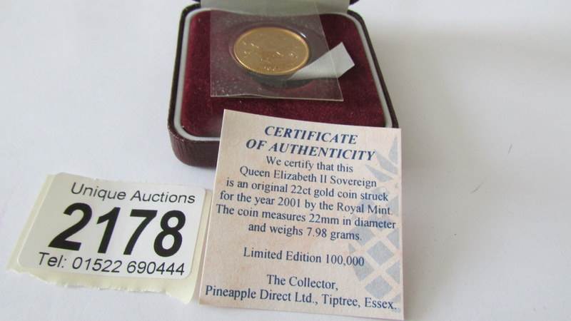 A 2001 limited edition sovereign.