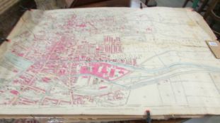 An 1889 map of the city and county of Lincoln, 105.5 x 71 cm. a/f.