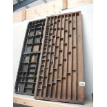 A quantity of word type trays. ****Condition report**** 2 trays in this lot.