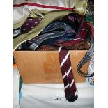 A box of men's neck ties.