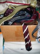 A box of men's neck ties.