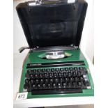 A vintage Silver Reed Silverette II typewriter