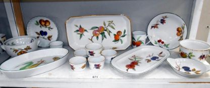 A selection of Royal Worcester Evesham Vale dinner ware