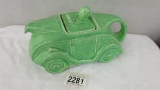 A Sadler green car teapot.