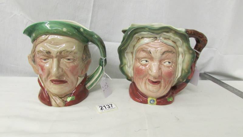 2 Beswick character jugs - Scrooge and Sairey Gamp.