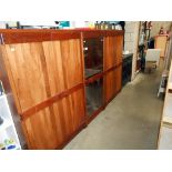 3 vintage teak effect wall units 2 are 90cm x 40cm x Height 140cm and the other one is 60cm x 40cm