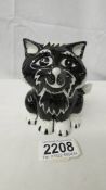 A Lorna Bailey Pottery 'Marvin the Cat', 13 cm tall, signed to base.