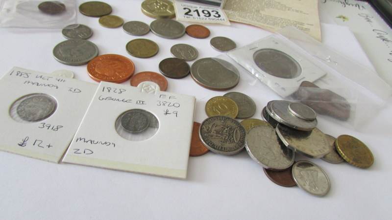 A mixed lot of coins including some silver. - Image 4 of 4