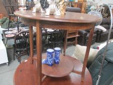 A mahogany round side table Diameter 76cm,