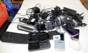 A quantity of used mobile phones,