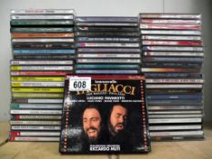 A quantity of mainly classic/opera cd's approximately 65+ including Pavarotti, Handel, Strauss,
