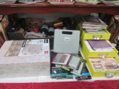 A good lot of craft items including glue gun and multiple packs of glue,