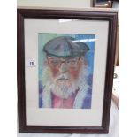 A framed and glazed pastel entitled 'Old George' by Joyce Snowden,