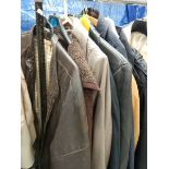 A mixed lot of men's bomber jackets' overshirts, leather jackets etc.