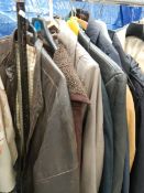 A mixed lot of men's bomber jackets' overshirts, leather jackets etc.