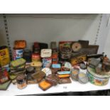 A mixed lot of old tins.
