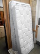 A single mattress (189cm x 91cm) & a under bed mattress (178cm x 76cm) & collapsible bed base