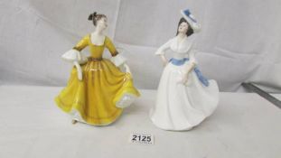 2 Royal Doulton figurines - Stephanie HN2807 and Margaret HN2397.