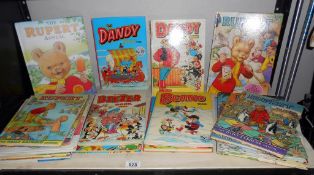 A quantity of children's annuals including Rupert