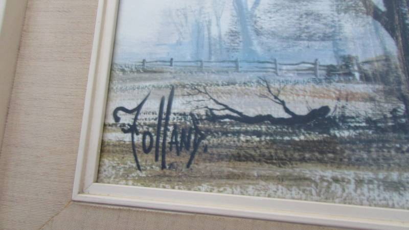 A framed and glazed rural watercolour signed Fullan. - Image 4 of 4