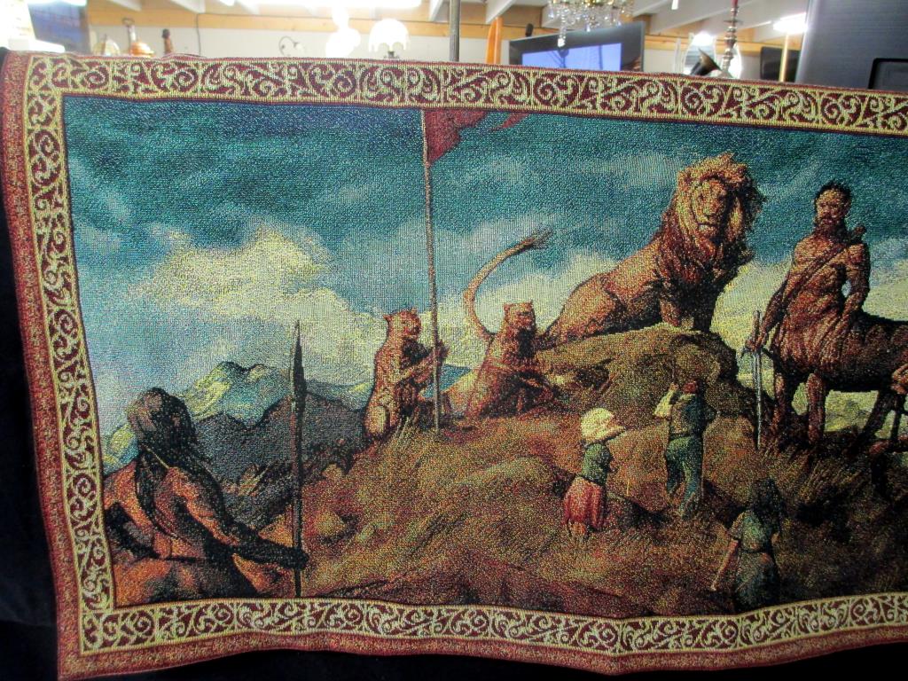 A Disney Chronicles of Narnia The Lion The Witch and The Wardrobe Tapestry and ornamental pole - Image 3 of 7