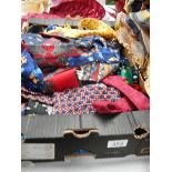 A large quantity of men's neck ties.