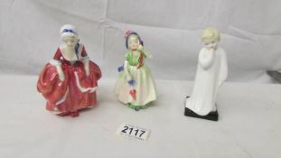 3 Royal Doulton figurines - Darling HN1985, babie HN1679 and Goody Two Shoes HN2037.