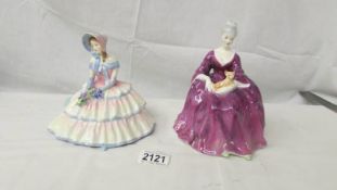 2 Royal Doulton figurines - Day Dreams HN1731 amd Charlotte HN2421.