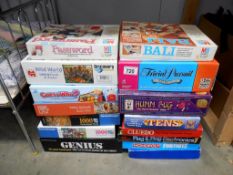 A collection of games and jigsaws, such as Trivial Pursuit, etc.