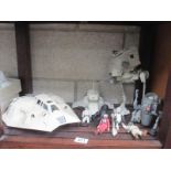 A quantity of Star Wars figures and space ships