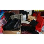 A mixed lot of gloves, purses etc.