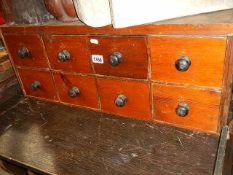 A bank of 8 drawers full of nails, screws etc.