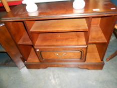 A dark wood stained tv corner unit 83cm x 45cm x height 63cm