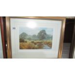 A framed and glazed limited edition print Landscape by David Dipnell, 500/500.