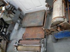 An old printing press etc.
